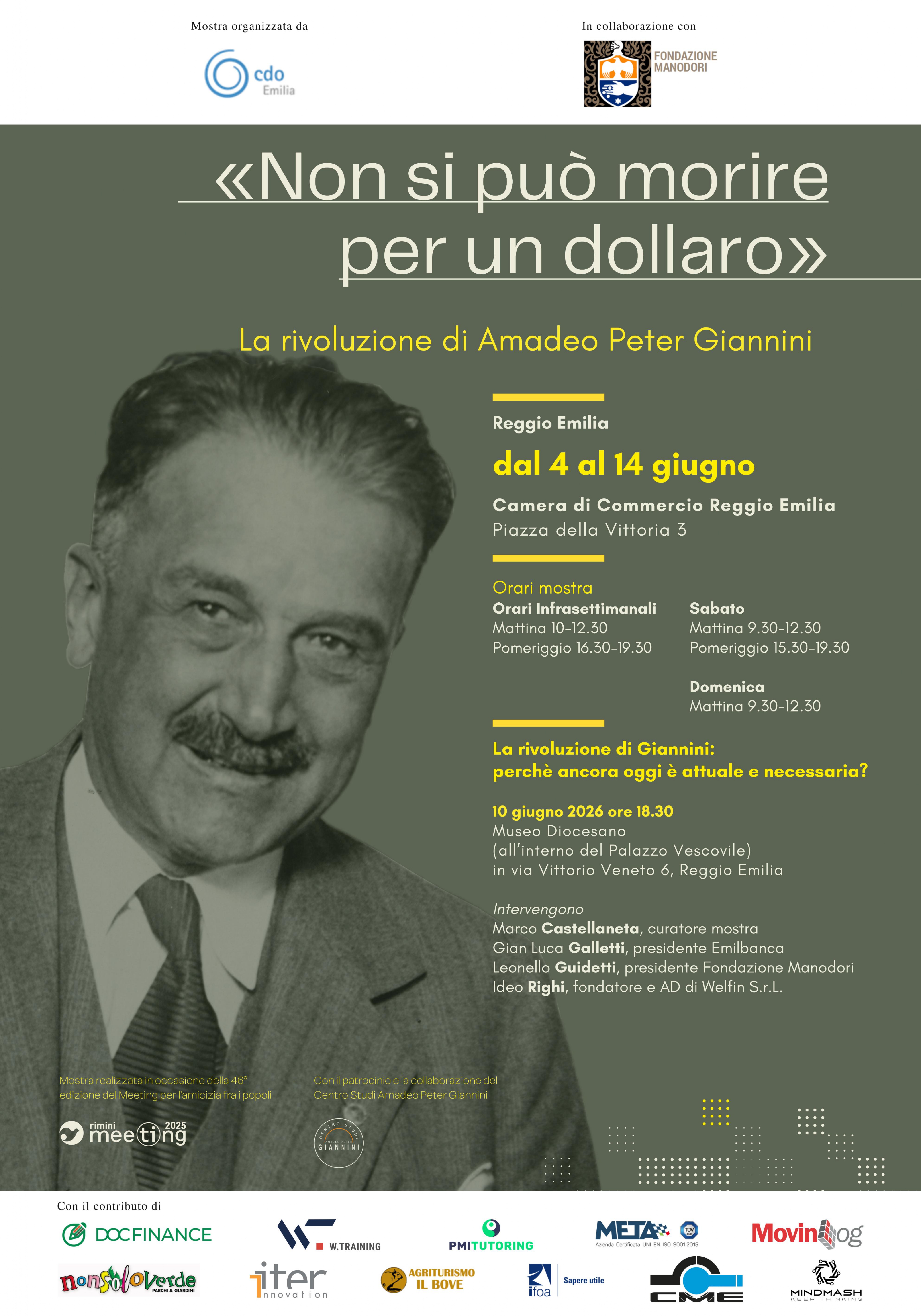 «Non si può morire per un dollaro» - La rivoluzione di Amadeo Peter Giannini - Presentazione
