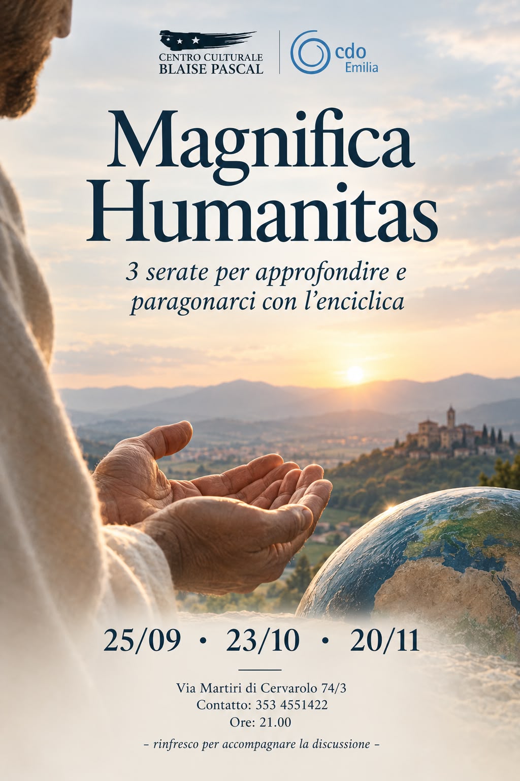 Volantino - Magnifica Humanitas - 3 serate per approfondire e paragonarci con l'enciclica