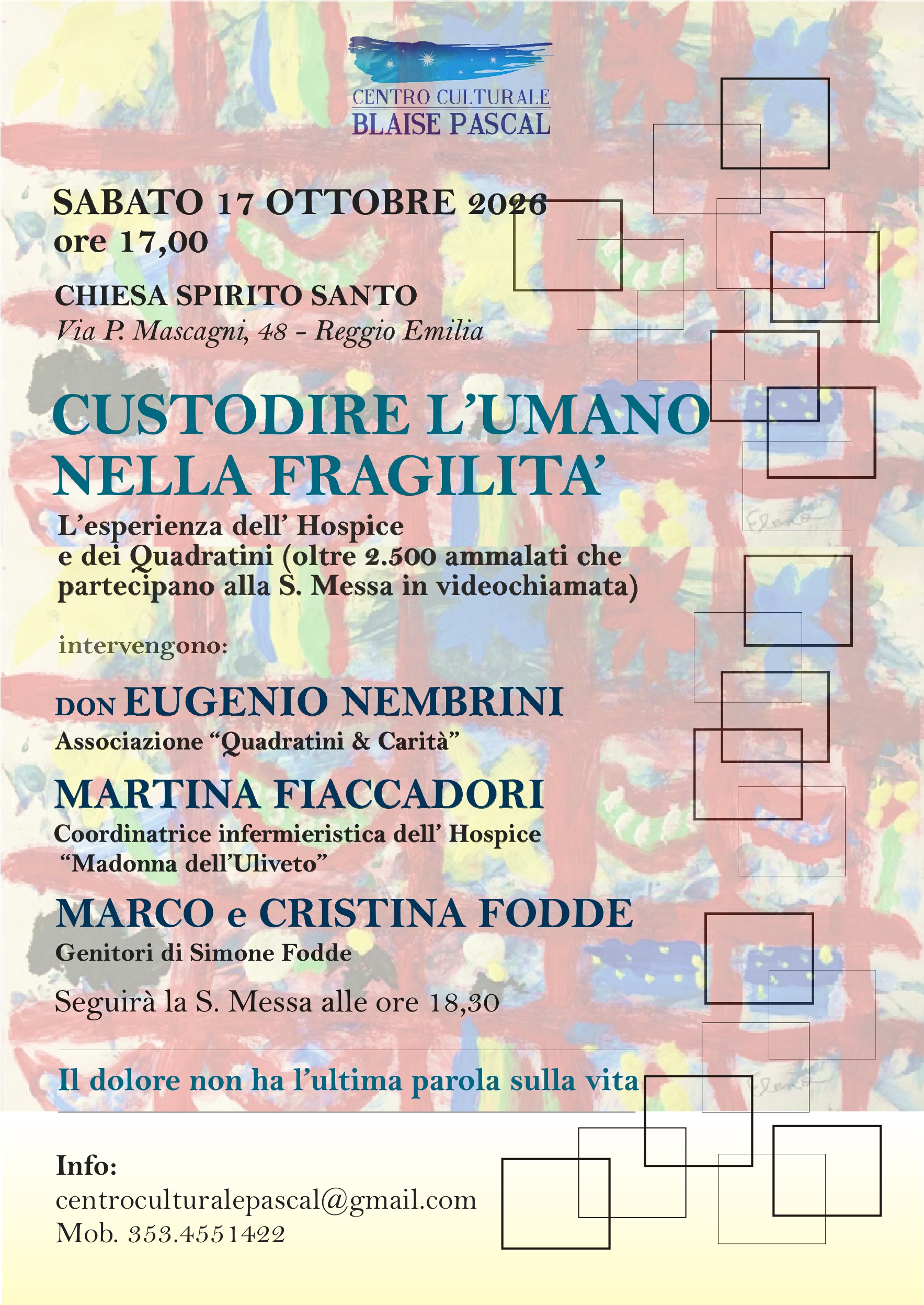 Volantino - Custodire l'umano nella fragilità